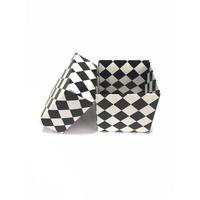 10x10x10 SİYAH BEYAZ DAMA KUTU