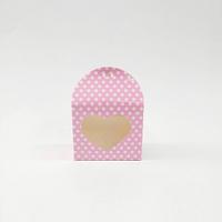 10x5x9  Pembe Puantiyeli Kalpli Kutu