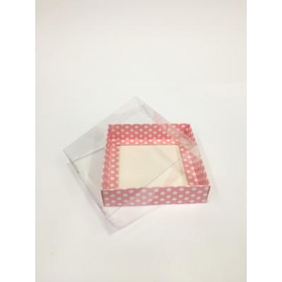 12x12x3  Pembe Puantiyeli Kutu