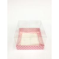 12x12x8 Pembe Puantiyeli Kutu