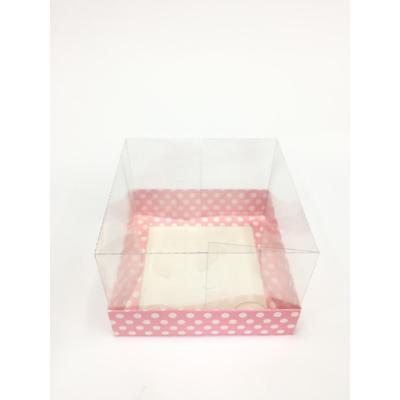 12x12x8 Pembe Puantiyeli Kutu
