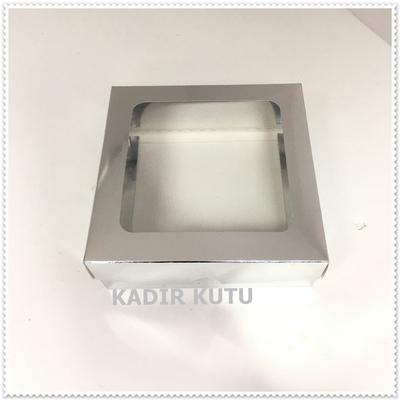 15x15x5 Çerçeveli Gümüş Kutu