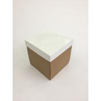 15x15x15 Alt Kraft Üst Beyaz Kutu
