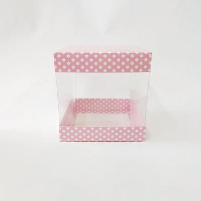 15x15x15 Çiftli Pembe Puantiyeli Kutu