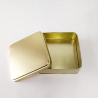 15x15x5 Kare Altın Metal Kutu