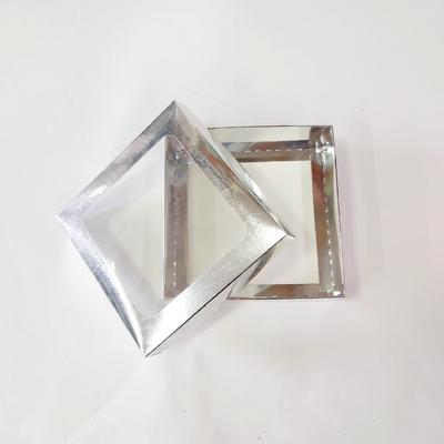 15x15x5 Çerçeveli Gümüş Kutu 