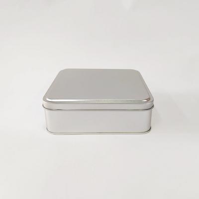 15x15x5 Kare Gümüş Metal Kutu