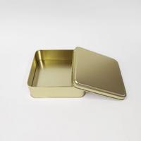 15x5 Kare Altın Metal Kutu