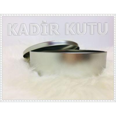 17x4 Daire Gümüş Metal Kutu