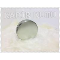 17x4 Daire Gümüş Metal Kutu