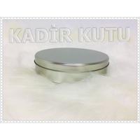 17x4 Daire Gümüş Metal Kutu
