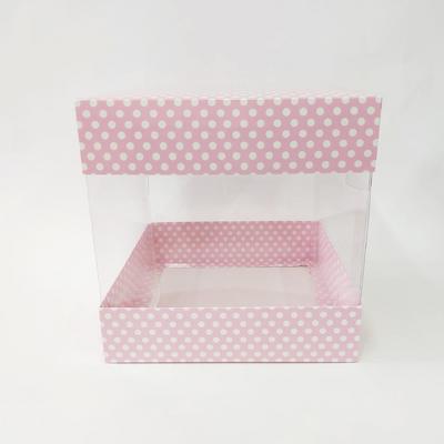 20x20x20 Çiftli Pembe Puantiyeli Kutu