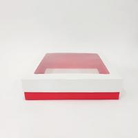 20x20x5 Beyaz Çerçeveli Alt Kırmızı Kutu