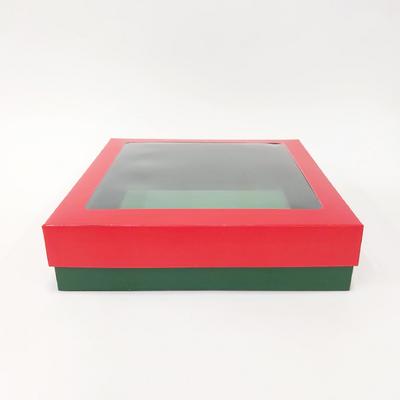 20x20x5 Kırmızı Çerçeveli Alt Yeşil Kutu