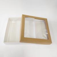 20x20x5 Kraft Çerçeveli Alt Beyaz Kutu
