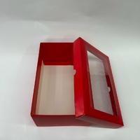 25x15x10 Kırmızı Pencereli Kutu