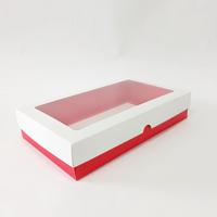 25x15x5 Beyaz Çerçeveli Alt Kırmızı Kutu