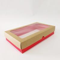 25x15x5 Kraft Çerçeveli Alt Kırmızı Kutu