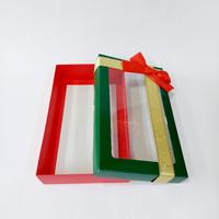 25x15x5 Yeşil Çerçeveli Alt Kırmızı Kutu