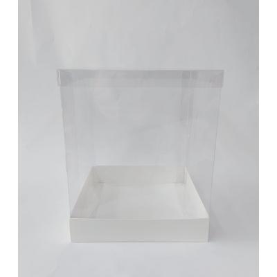 25x25x30 Alt Beyaz Üst Asetat Kutu
