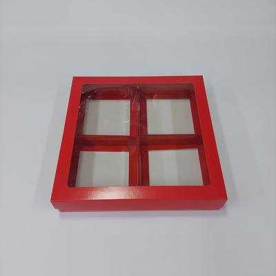 25x25x5 Kırmızı Bölmeli Kutu 