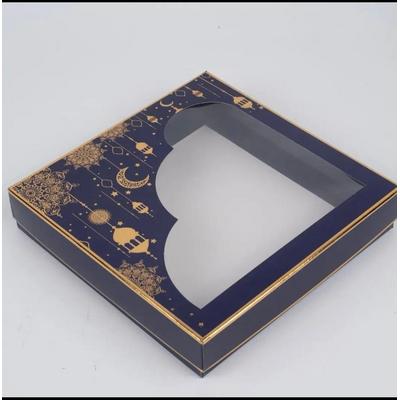 25x25x5 Lacivert Pencereli Ramazan Kutusu