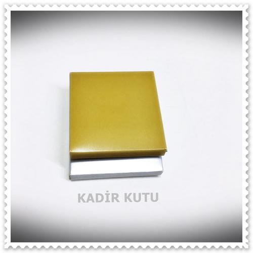4x4x1 CM MADLEN TEKLİ ÇİKOLATA KUTUSU GOLD 25 ADETLİ Hazirkutudunyasi
