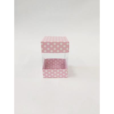 6x6x12 Çiftli Pembe Puantiyeli Kutu