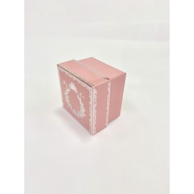 8x8x6 Gümüş Yaldızlı Pembe Kutu