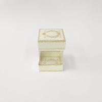 8x8x11 Çiftli Altın Yaldızlı Krem Kutu