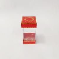 8x8x16 Çiftli Altın Yaldızlı Kırmızı Kutu