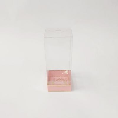 8x8x20 Altın Yaldızlı Pembe Kutu