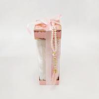 8x8x25 Altın Yaldızlı Pembe Kutu