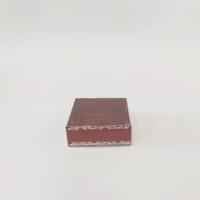 8x8x3 Gümüş Yaldızlı Bordo Kutu