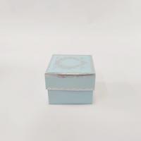 8x8x6 Gümüş Yaldızlı Mavi Kutu