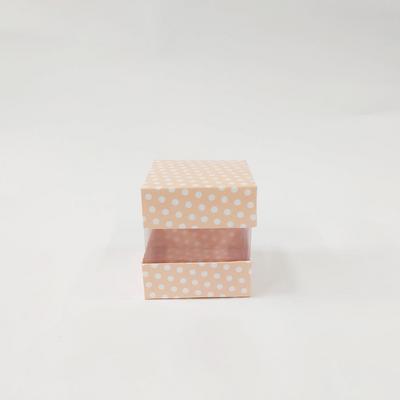 8x8x8 Çiftli Pembe Puantiyeli Kutu 