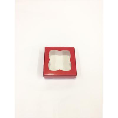 9x9x3 Kırmızı Pencereli Kutu