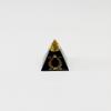 6x6x6 Siyah Altın Yaldızlı Piramit Kutu